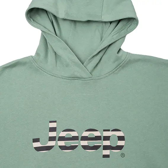 Толстовка JEEP HOODED CROPPED SWEATSHIRT Striped Print O102609-E854 фото 3 — интернет-магазин Tapok