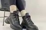 Кросівки жіночі шкіра флотар чорного кольору зимові Фото 4
