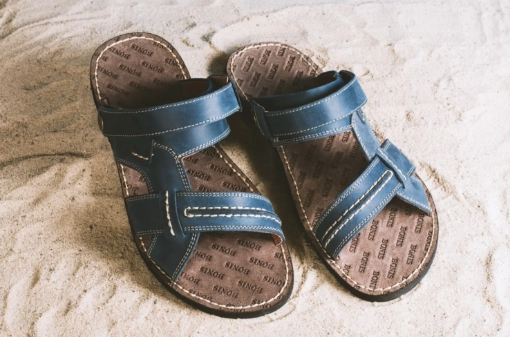 Мужские сандали кожаные летние синие Bonis Original 25 фото 2 — интернет-магазин Tapok