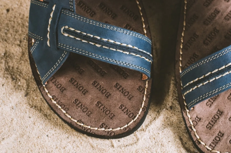 Мужские сандали кожаные летние синие Bonis Original 25 фото 4 — интернет-магазин Tapok