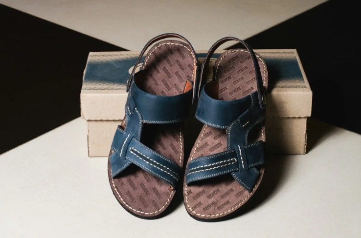 Мужские сандали кожаные летние синие Bonis Original 25 фото 5 — интернет-магазин Tapok