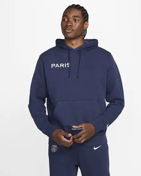 Кофта мужская Nike Paris Saint-Germain Gfa Fleece Hoodie (DN1317-410) фото 1 — интернет-магазин Tapok