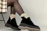 Ботинки женские замшевые черные на байке Фото 7