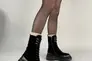 Черевики жіночі замшеві чорні зі шкіряною вставкою зимові Фото 2