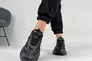 Кроссовки женские кожаные черные с вставками текстильной сетки Фото 4