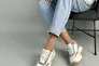 Кроссовки женские кожаные белые с вставками замши и нейлона Фото 9
