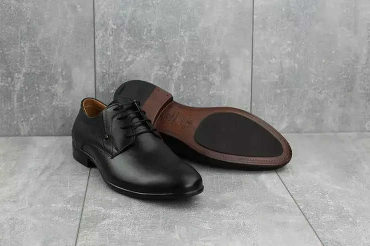 Мужские туфли кожаные весна/осень черные Stas 335-09-67 фото 6 — интернет-магазин Tapok