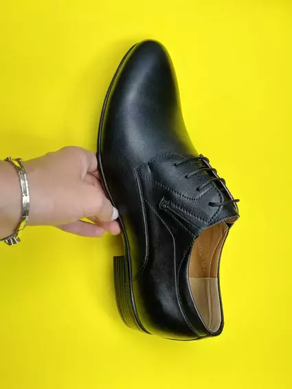 Мужские туфли кожаные весна/осень черные Stas 335-09-67 фото 9 — интернет-магазин Tapok