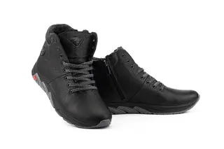 Подростковые ботинки кожаные зимние черные Milord Olimp