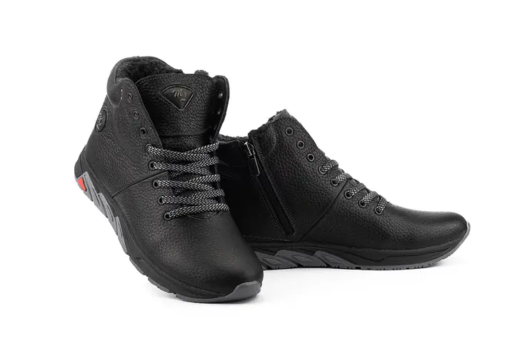 Подростковые ботинки кожаные зимние черные Milord Olimp фото 1 — интернет-магазин Tapok