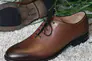 Чоловічі туфлі оксфорди Ікос 0385 Помаранчевий з коричневим Фото 2