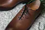 Чоловічі туфлі оксфорди Ікос 0385 Помаранчевий з коричневим Фото 3