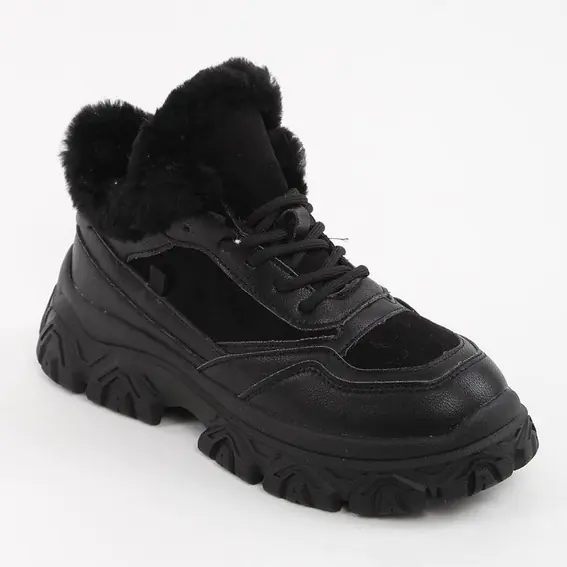 Кросівки жіночі зимові 338823 Fashion Чорний фото 1 — інтернет-магазин Tapok