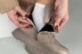 Кросівки жіночі шкіряні бежеві демісезонні Фото 15