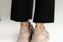 Кросівки жіночі шкіряні 4S 584860 Темно-бежеві Фото 11