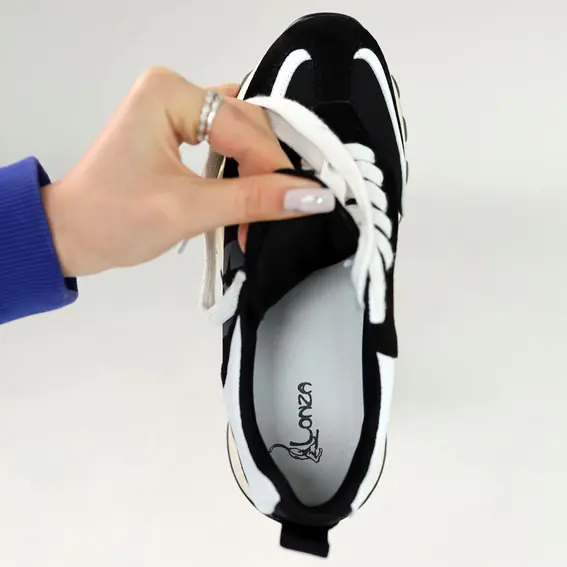 Кросівки жіночі замшеві  584838 Чорні фото 11 — інтернет-магазин Tapok