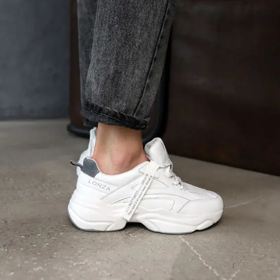 Кросівки жіночі шкіряні  584836 Білі фото 10 — інтернет-магазин Tapok