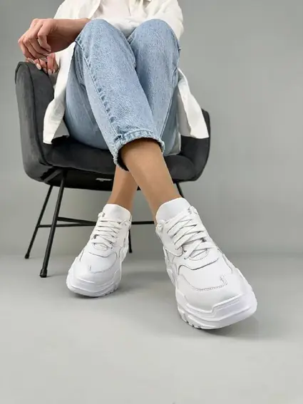 Кроссовки женские кожаные белые фото 6 — интернет-магазин Tapok