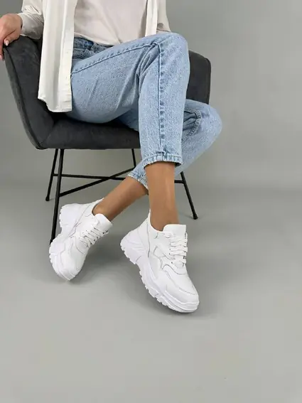 Кросівки жіночі шкіряні білі фото 7 — інтернет-магазин Tapok