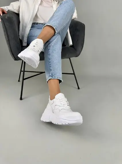 Кросівки жіночі шкіряні білі фото 9 — інтернет-магазин Tapok