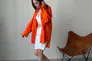 Шлепанцы женские кожаные оранжевые Фото 5
