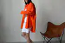 Шлепанцы женские кожаные оранжевые Фото 6