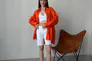 Шлепанцы женские кожаные оранжевые Фото 7