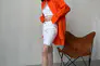 Шлепанцы женские кожаные оранжевые Фото 8