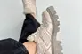 Кросівки жіночі шкіряні бежеві на байку Фото 10
