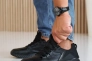 Мужские кроссовки кожаные весенне-осенние черные Nivas 003 Фото 1