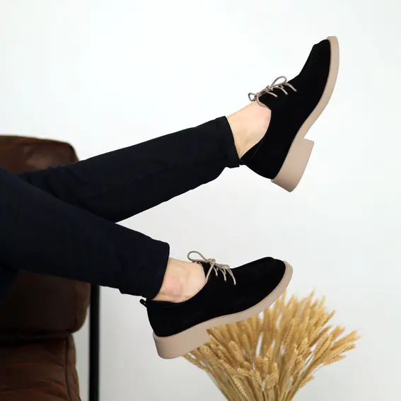 Туфлі жіночі замшеві 4S 584882 Чорні фото 9 — інтернет-магазин Tapok