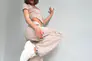 Кроссовки женские кожаные молочного цвета с вставками сетки Фото 21