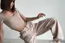 Кроссовки женские кожаные молочного цвета с вставками сетки Фото 25