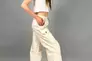 Кроссовки женские кожаные молочного цвета с вставками сетки Фото 38