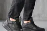 Мужские кроссовки кожаные весенне-осенние черные Splinter 0522 Energy boost Фото 1