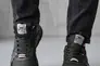 Мужские кроссовки кожаные весенне-осенние черные Splinter 0522 Energy boost Фото 2