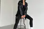 Кроссовки женские кожаные черные с вставками замши Фото 7