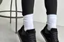 Кроссовки женские кожаные черные с вставками замши Фото 14