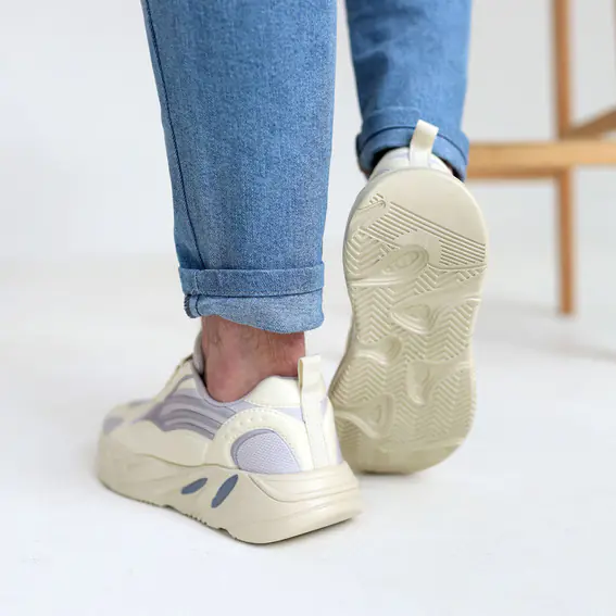 Кросівки чоловічі Yezy 584936 Молочні сірі фото 8 — інтернет-магазин Tapok