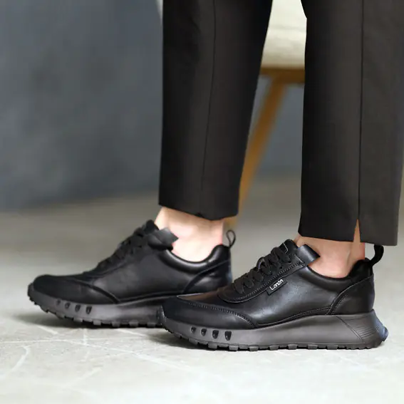 Кросівки жіночі шкіряні  584924 Чорні фото 8 — інтернет-магазин Tapok