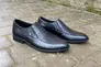 Мужские туфли кожаные весенне-осенние черные Slat 22-221 без шнурков. Фото 2