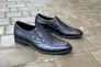 Мужские туфли кожаные весенне-осенние черные Slat 22-221 без шнурков. Фото 3