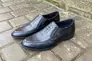Мужские туфли кожаные весенне-осенние черные Slat 22-221 без шнурков. Фото 5