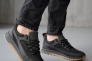 Мужские кроссовки кожаные весенне-осенние черные Yuves 244 Фото 1