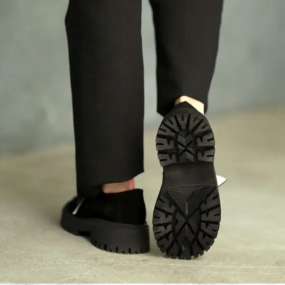 Туфлі жіночі замшеві 4S 584923 Чорні фото 7 — інтернет-магазин Tapok