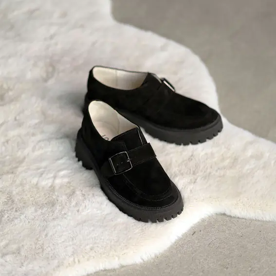 Туфлі жіночі замшеві 4S 584923 Чорні фото 10 — інтернет-магазин Tapok