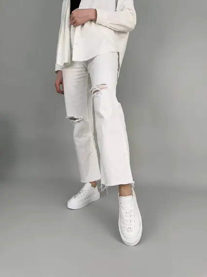 Кеды женские кожаные белые фото 4 — интернет-магазин Tapok