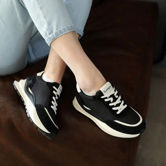 Кроссовки Allshoes 584918 Черные белые фото 6 — интернет-магазин Tapok