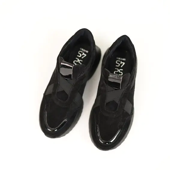 Кросівки жіночі замшеві 584993 Чорні фото 10 — інтернет-магазин Tapok