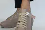 Жіночі кросівки шкіряні весняно-осінні бежеві Yuves 1155 на бежевой подкладке Фото 6